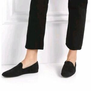 VINCE Black Suede Leather Loafers Vero Cuoio Size 7